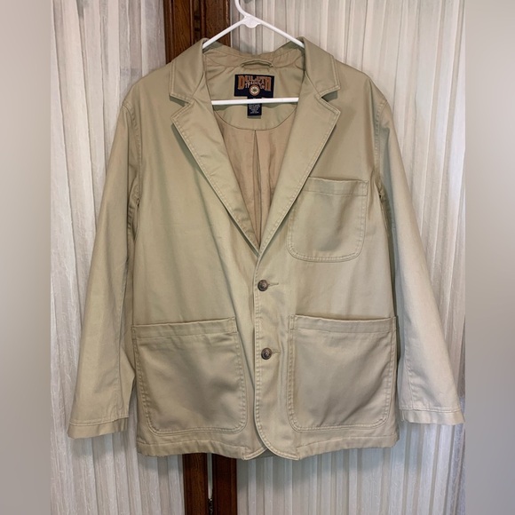 Duluth Trading Mens ORIGINAL “Fire Hose Presentation Jacket"  in Desert Khaki - Picture 1 of 9